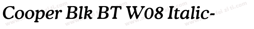 Cooper Blk BT W08 Italic字体转换
